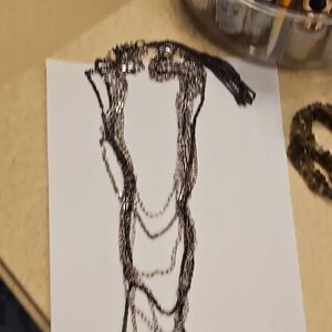 Elegant Tri Tone Chain Necklace